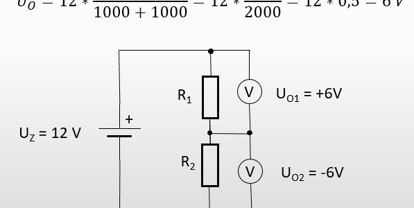 Symetryczne dzielenie napięcia - obliczenia